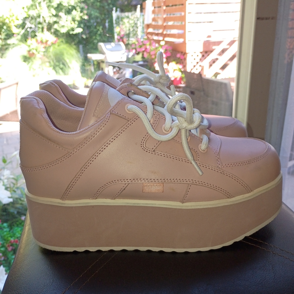 NWT.Buffalo London Towers High 🩷 Leather Platform Sneakers.Size 41 - Picture 4 of 12